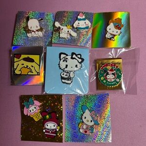 Cute Sanrio Character Enamel Pin Set
